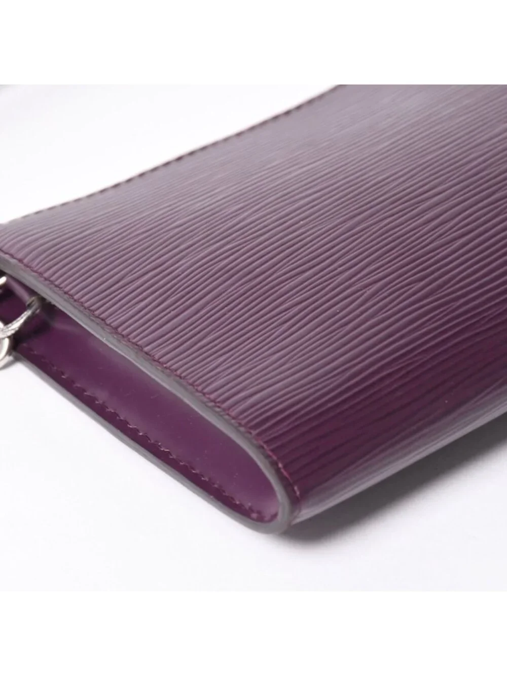 Louis Vuitton Pochette Accessoires Pouch Epi Purple Silver